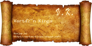 Vertán Kinga névjegykártya